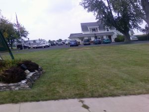 Waving hello and goodbye to my (much loved) vet! 