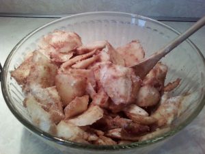 Preparing Apple Mixture For Pie