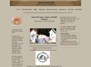 Annie's Goat Hill Handcrafted Soap Website